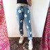 New style high waisted cow pants HF1914-01-03 New style high waisted cow pants HF1914-01-03